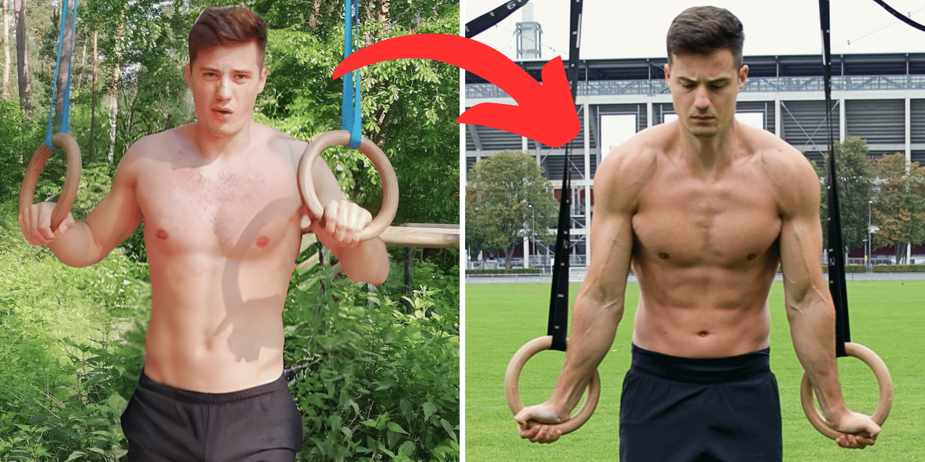 Pauls calisthenics body transformation before and after