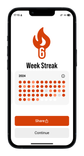 die ringe app mockup week streak